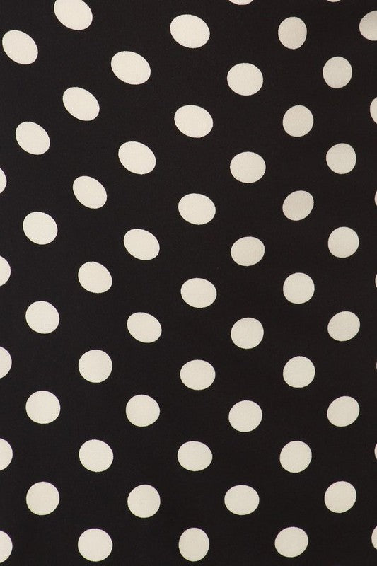 Polka Dot Maxi Skirt - High Waisted A-Line, Loose Fit with Foldable Waistband