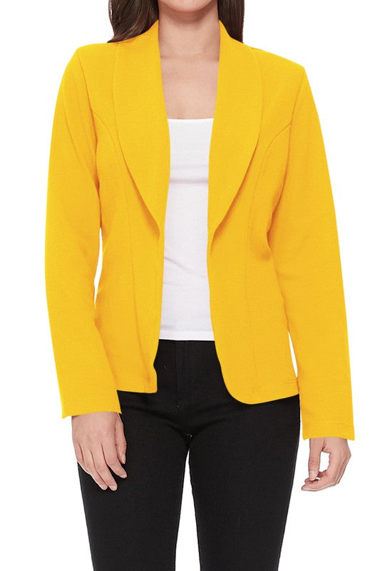 Casual Fitted Blazer with Slim-Fitting Sleeves - Modern Silhouette