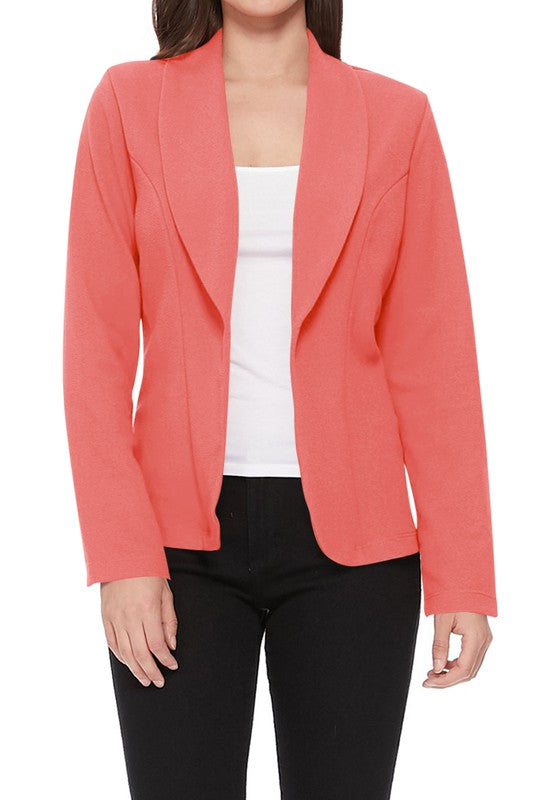 Casual Fitted Blazer with Slim-Fitting Sleeves - Modern Silhouette