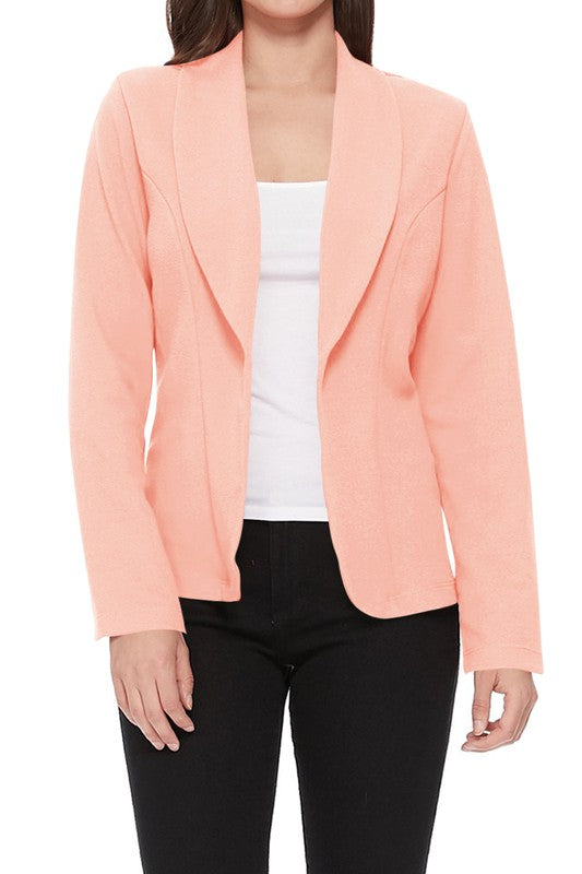 Casual Fitted Blazer with Slim-Fitting Sleeves - Modern Silhouette