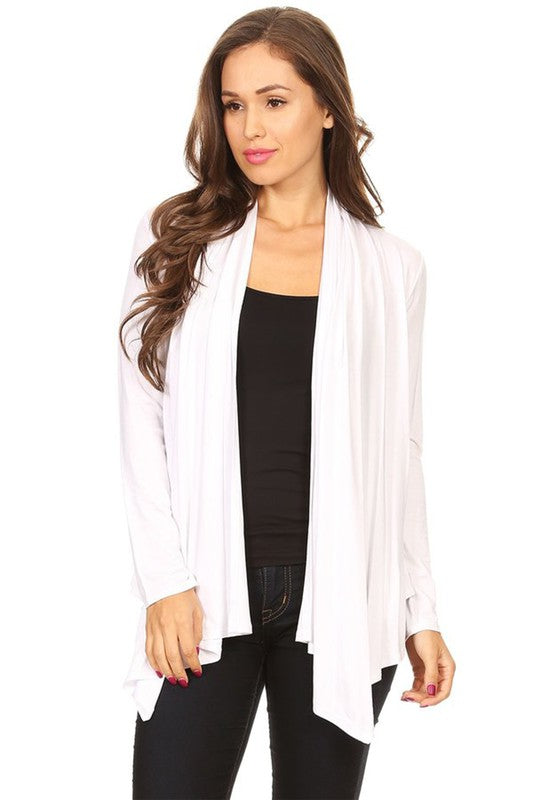 Solid Waistlength Cardigan - Soft, Lightweight, and Versatile