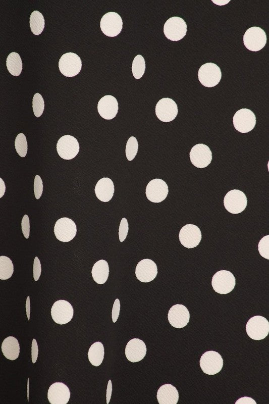Polka Dot Print A-Line Knee Length Skirt - Elegant and Stylish