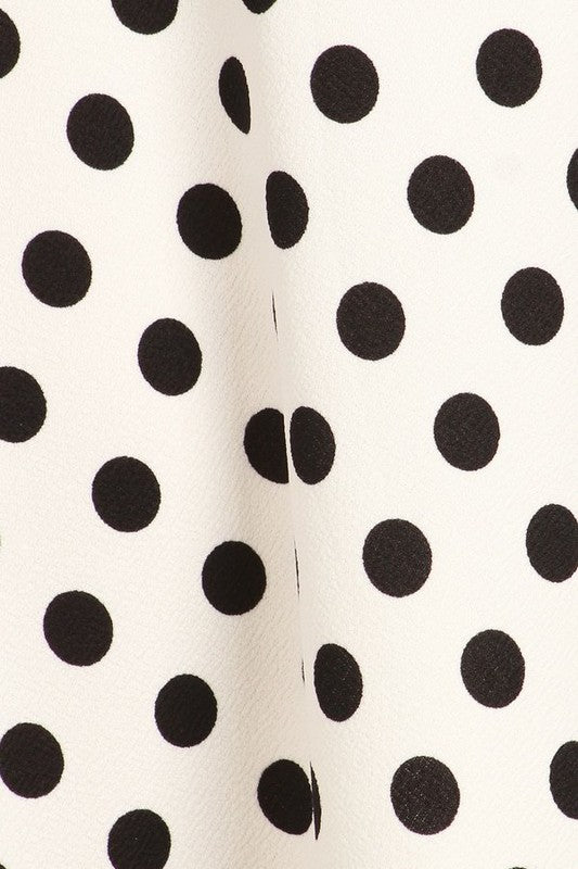 Polka Dot Print A-Line Knee Length Skirt - Elegant and Stylish