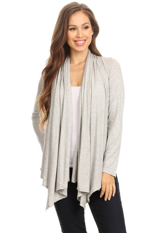 Solid Waistlength Cardigan - Soft, Lightweight, and Versatile