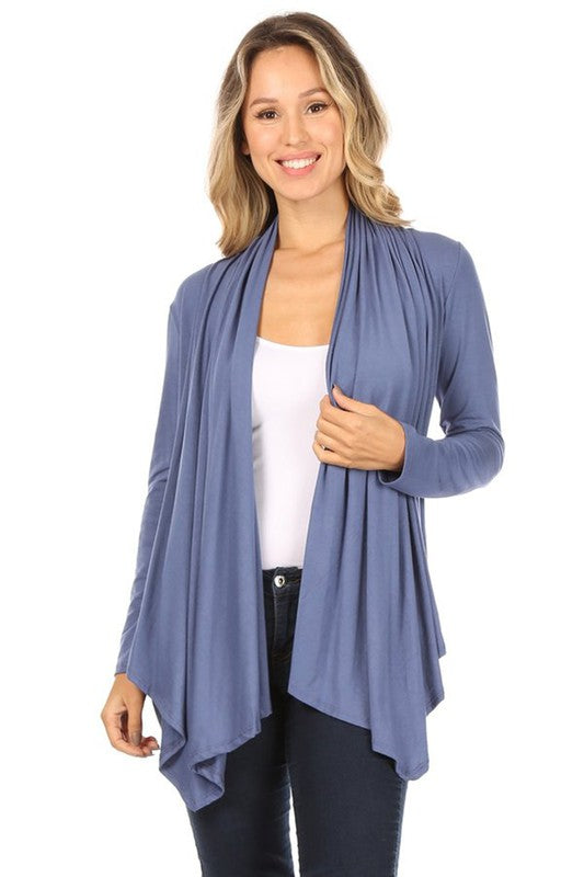 Solid Waistlength Cardigan - Soft, Lightweight, and Versatile
