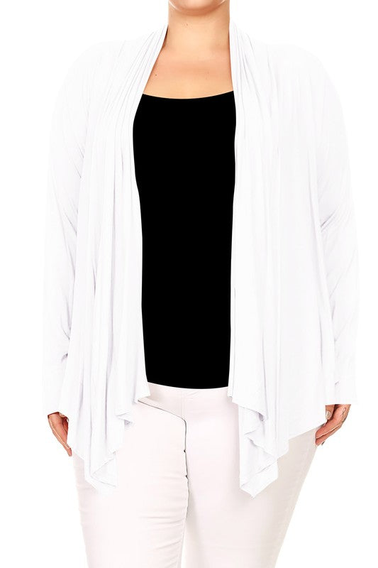 Soft and Stretchy Draped Cardigan - Perfect for Cooler Weather