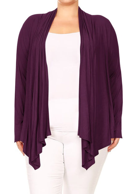Soft and Stretchy Draped Cardigan - Perfect for Cooler Weather