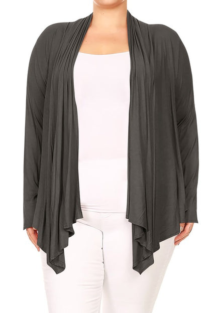 Soft and Stretchy Draped Cardigan - Perfect for Cooler Weather