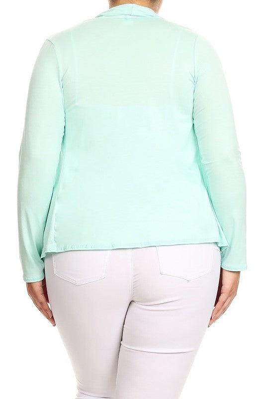 Soft and Stretchy Draped Cardigan - Perfect for Cooler Weather