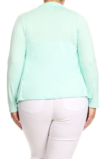 Soft and Stretchy Draped Cardigan - Perfect for Cooler Weather