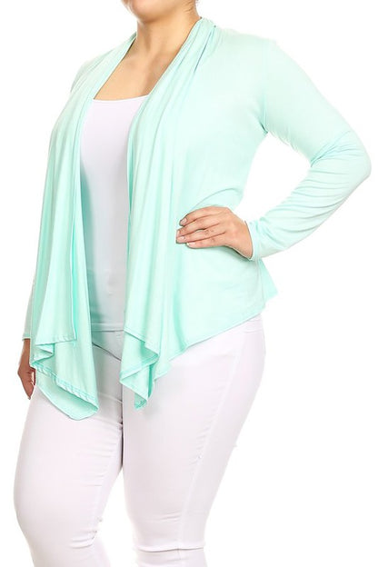 Soft and Stretchy Draped Cardigan - Perfect for Cooler Weather