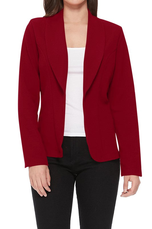 Casual Fitted Blazer with Slim-Fitting Sleeves - Modern Silhouette