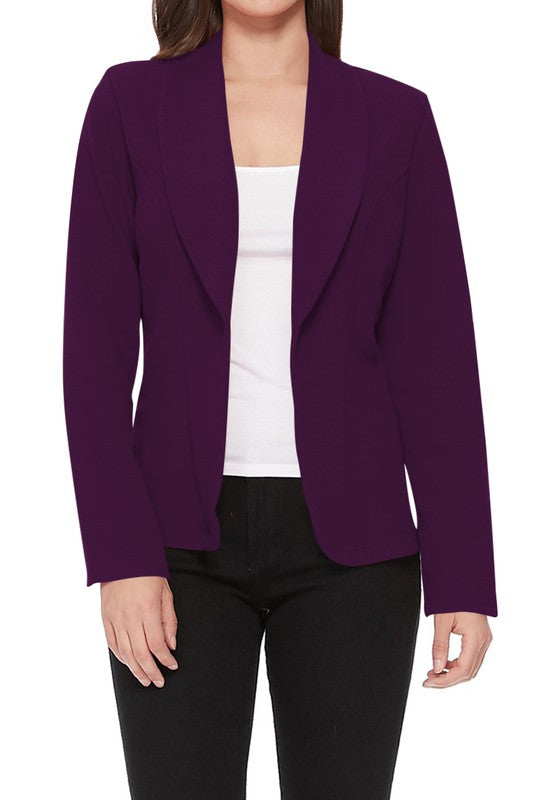 Casual Fitted Blazer with Slim-Fitting Sleeves - Modern Silhouette