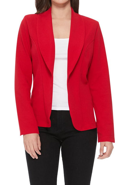 Casual Fitted Blazer with Slim-Fitting Sleeves - Modern Silhouette