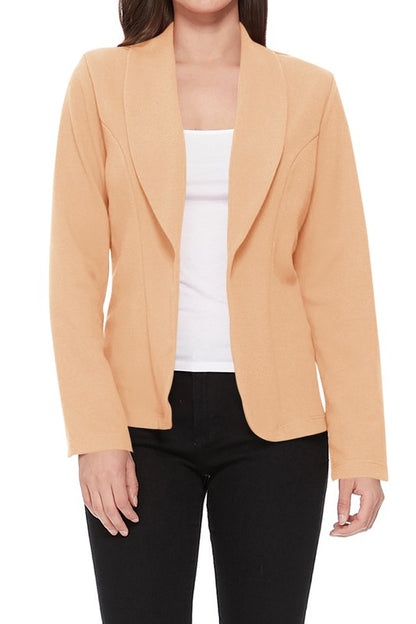 Casual Fitted Blazer with Slim-Fitting Sleeves - Modern Silhouette