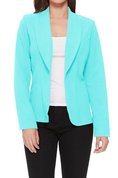 Casual Fitted Blazer with Slim-Fitting Sleeves - Modern Silhouette