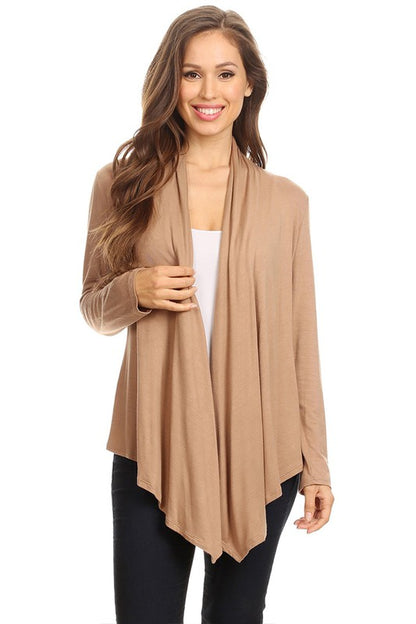 Solid Waistlength Cardigan - Soft, Lightweight, and Versatile