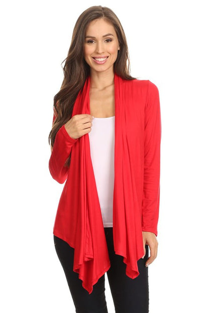 Solid Waistlength Cardigan - Soft, Lightweight, and Versatile
