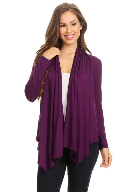 Solid Waistlength Cardigan - Soft, Lightweight, and Versatile