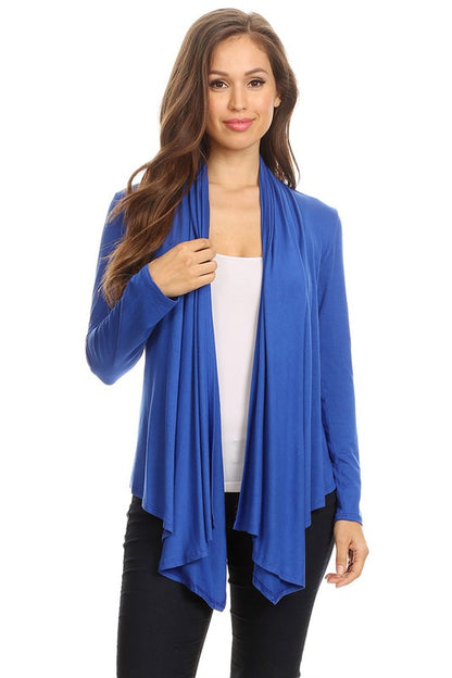 Solid Waistlength Cardigan - Soft, Lightweight, and Versatile