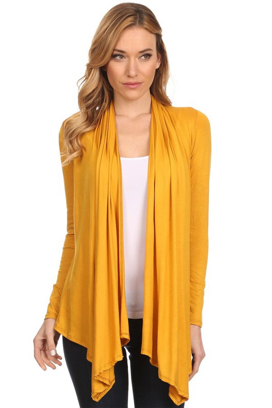 Solid Waistlength Cardigan - Soft, Lightweight, and Versatile