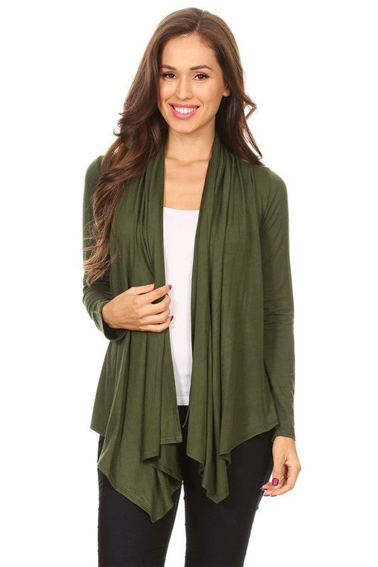 Solid Waistlength Cardigan - Soft, Lightweight, and Versatile
