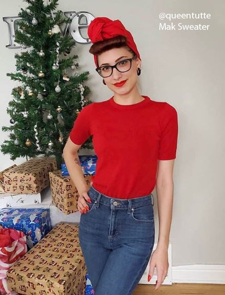 Half Short Sleeve Pullover Knit Sweater Crewneck