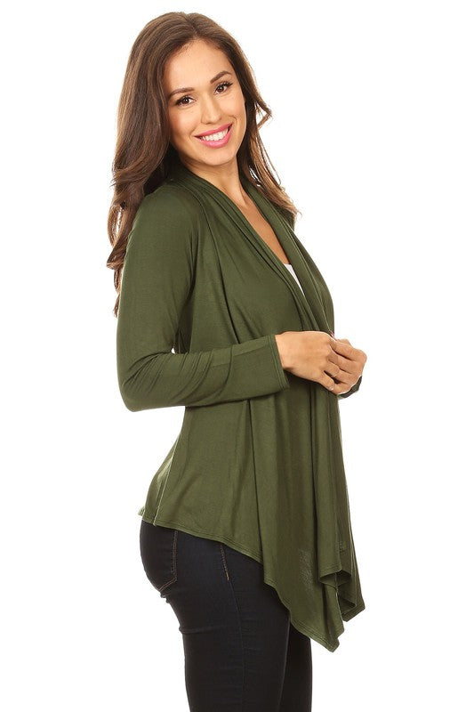 Solid Waistlength Cardigan - Soft, Lightweight, and Versatile