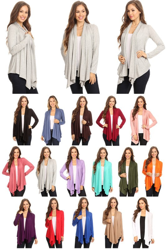 Solid Waistlength Cardigan - Soft, Lightweight, and Versatile