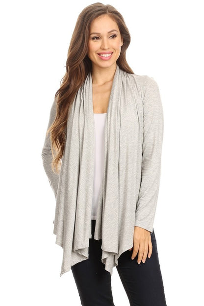 Solid Waistlength Cardigan - Soft, Lightweight, and Versatile