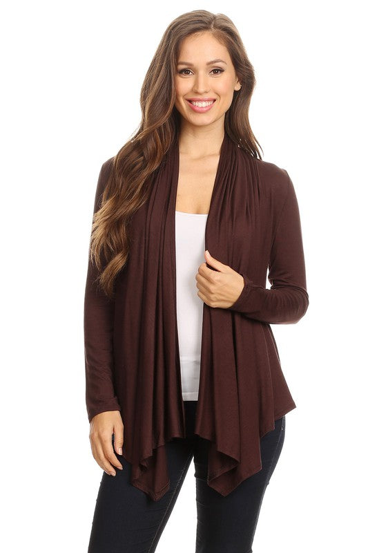 Solid Waistlength Cardigan - Soft, Lightweight, and Versatile