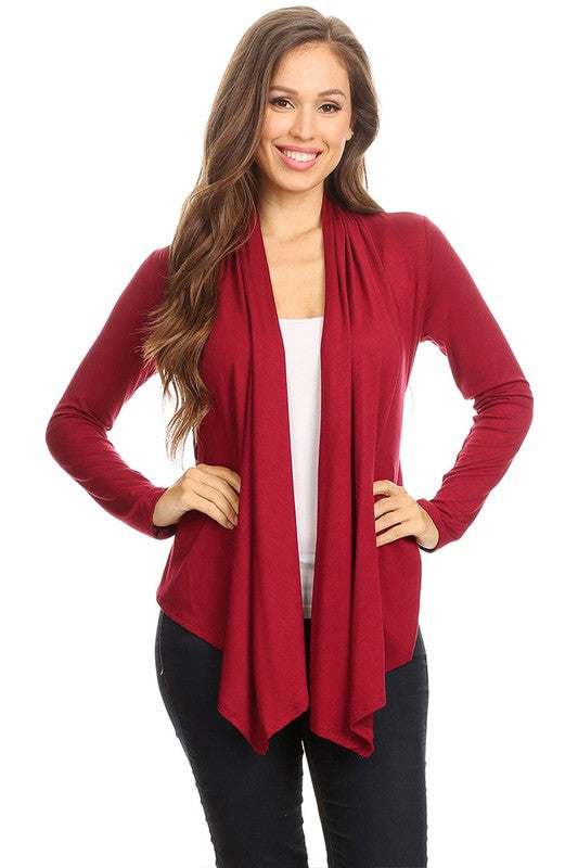 Solid Waistlength Cardigan - Soft, Lightweight, and Versatile