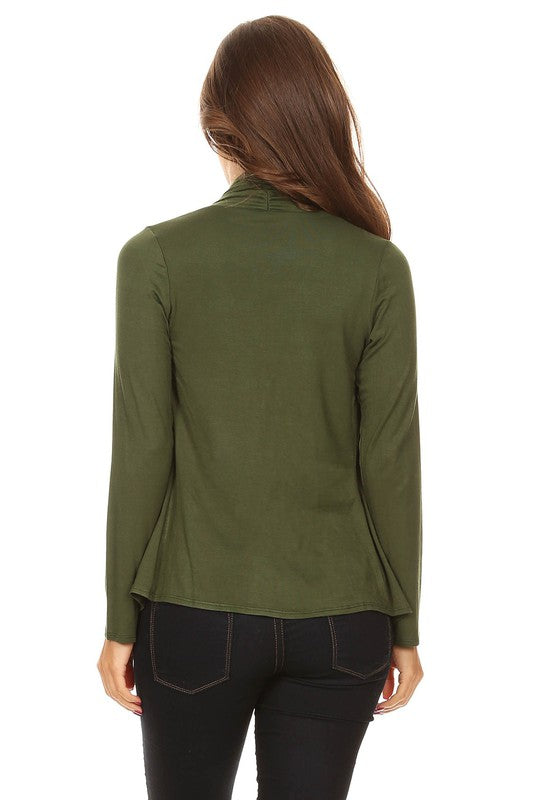 Solid Waistlength Cardigan - Soft, Lightweight, and Versatile