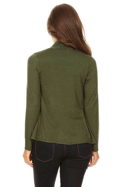Solid Waistlength Cardigan - Soft, Lightweight, and Versatile