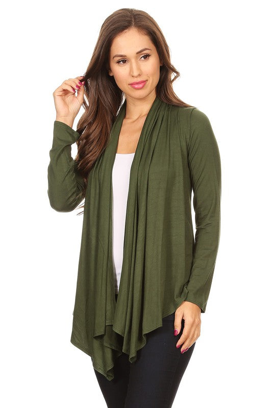 Solid Waistlength Cardigan - Soft, Lightweight, and Versatile