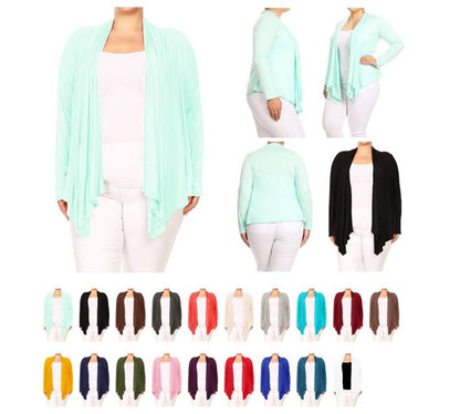 Soft and Stretchy Draped Cardigan - Perfect for Cooler Weather
