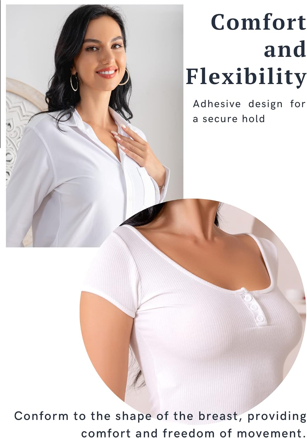Nipple Covers - 2 and 3 Pairs of Reusable Adhesive Invisible Sticky Silicone Bra Nipple Coverage Pasties Breast Petal for Women