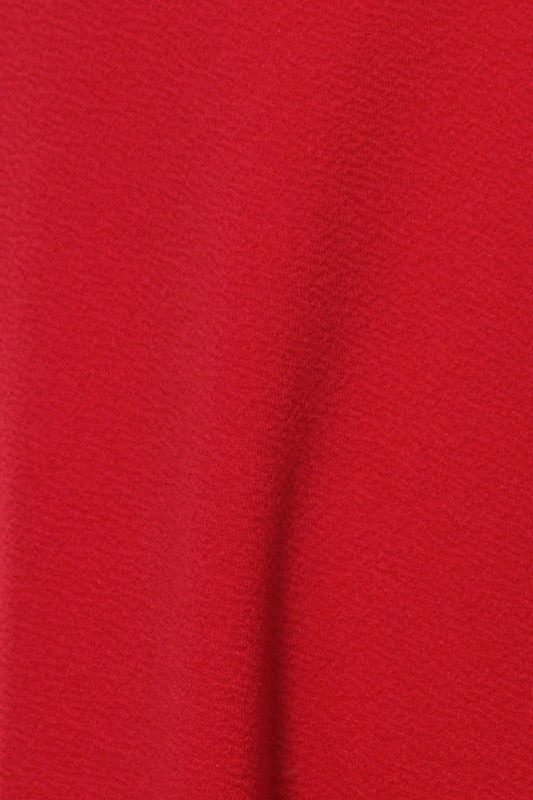 Solid High Waisted A-Line Midi Skirt with Elastic Waist - Elegant and Comfortable