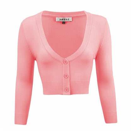 Women's Cropped Bolero 3/4 Sleeve Cardigan
