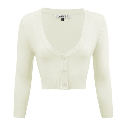 Cropped Plus Size  Button Cardigan Sweater